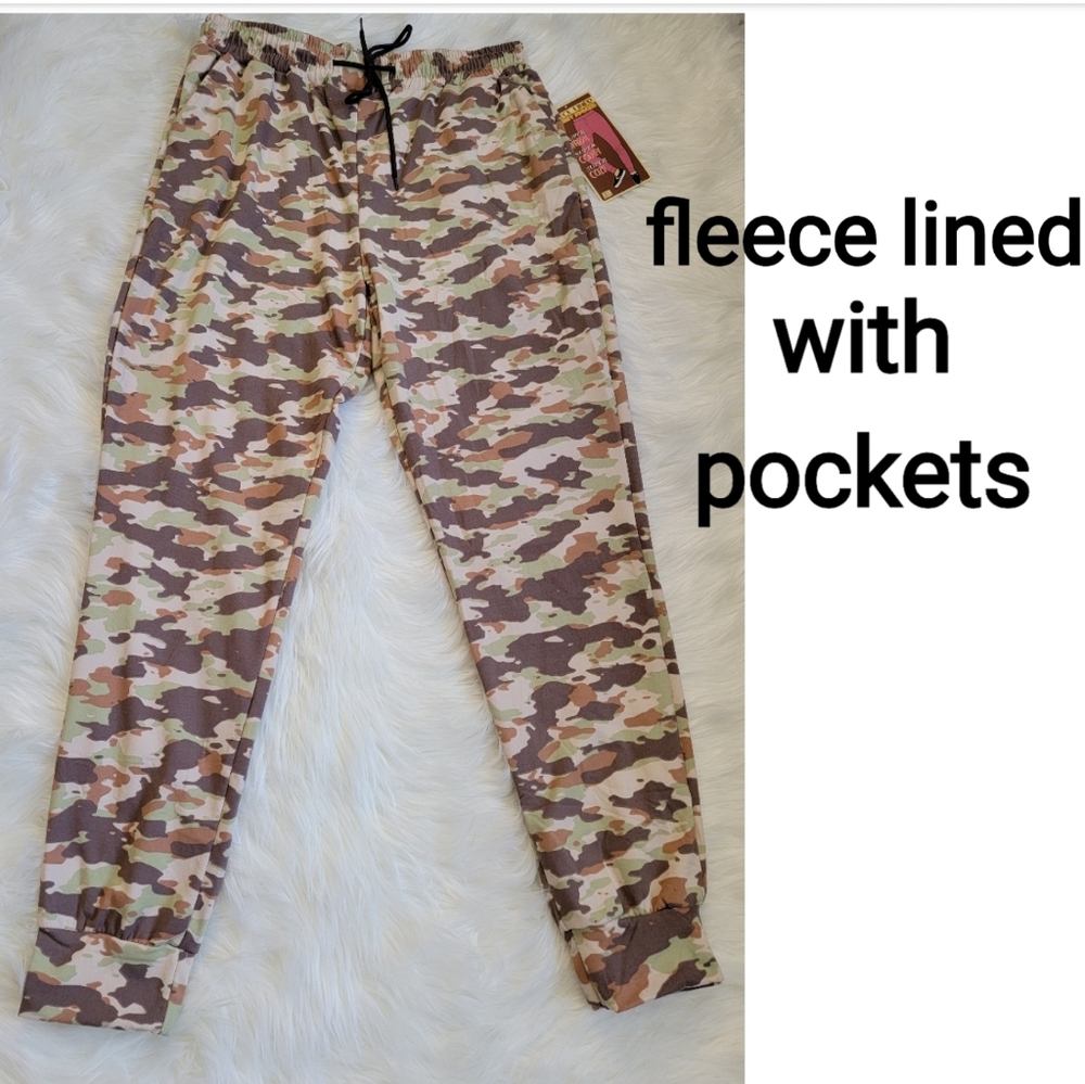 Soft Brushed Fleece Lined Joggers Sweatpants with pockets